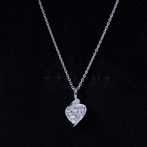2 Carat Lab Grown Diamond Heart Solitaire Necklace
