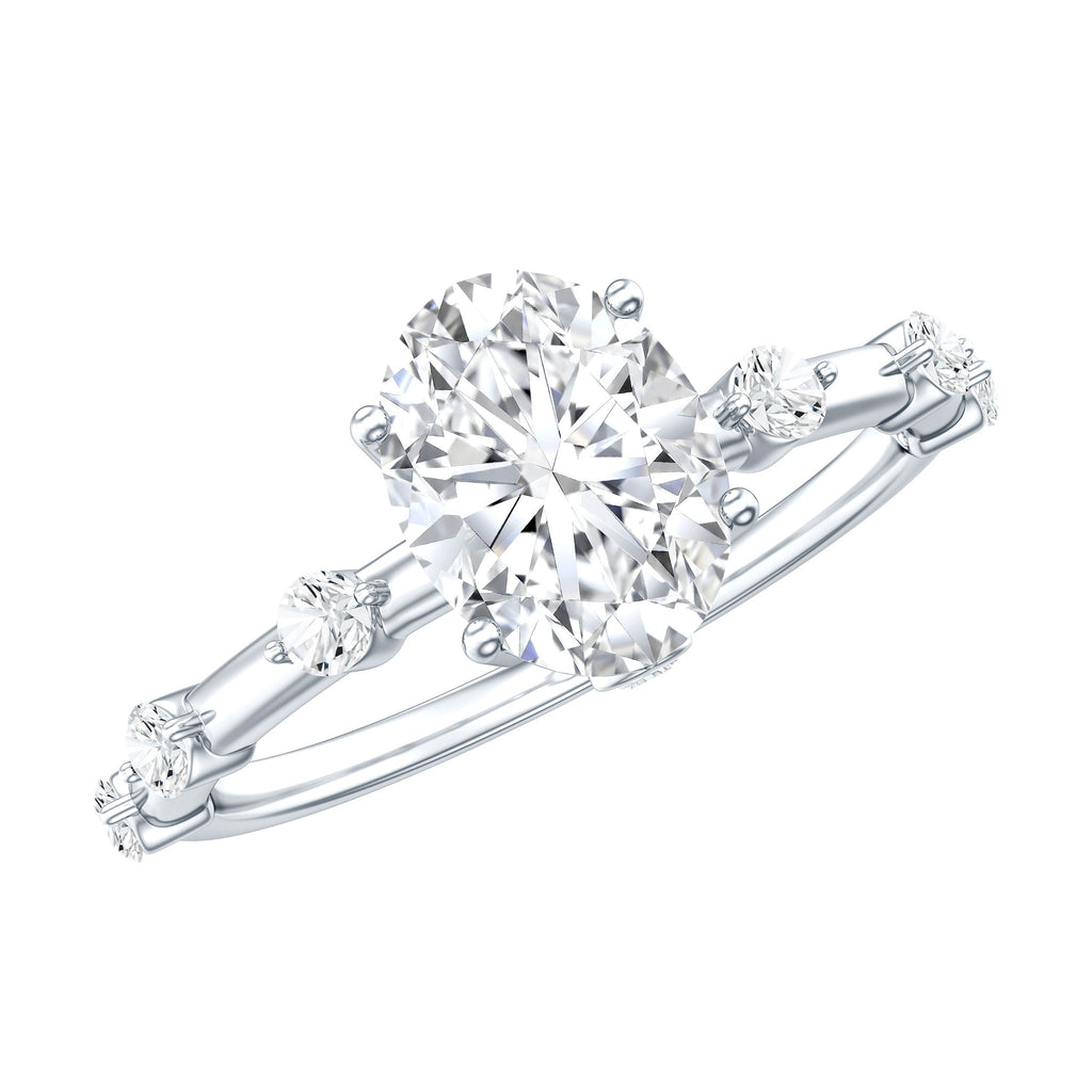 1.2 Carat Lab Grown Diamond Oval Solitaire Engagement Ring