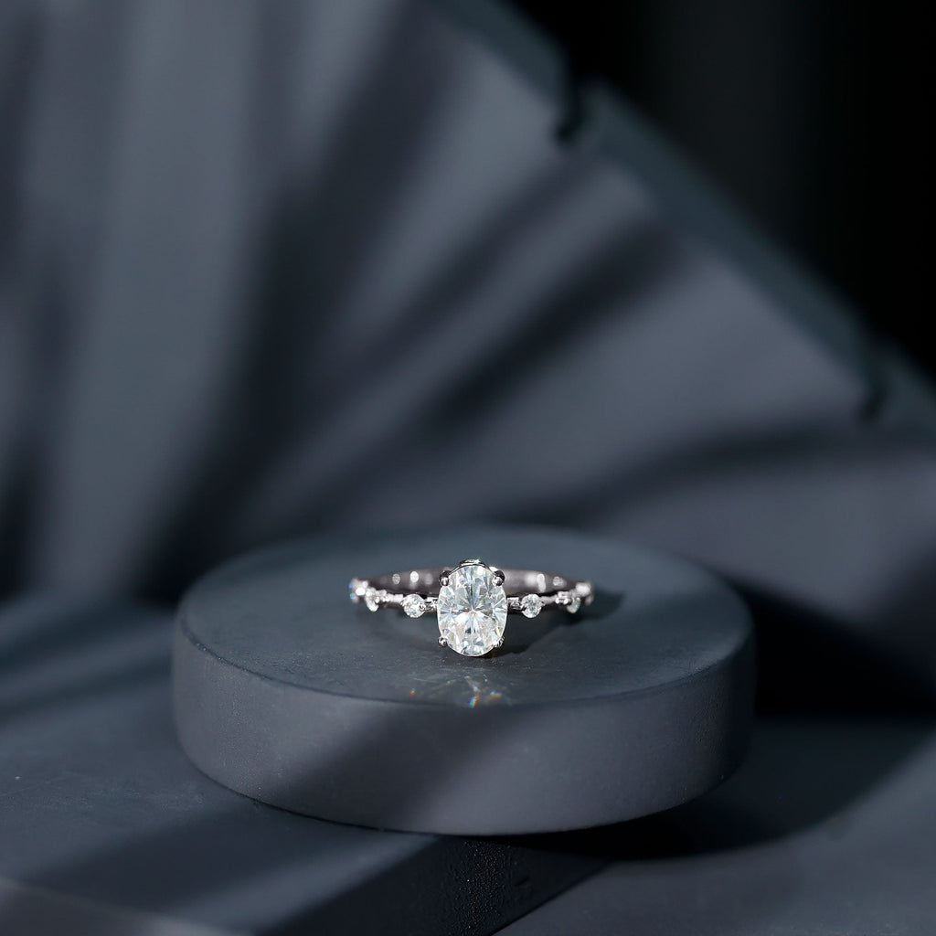 1.2 Carat Lab Grown Diamond Oval Solitaire Engagement Ring