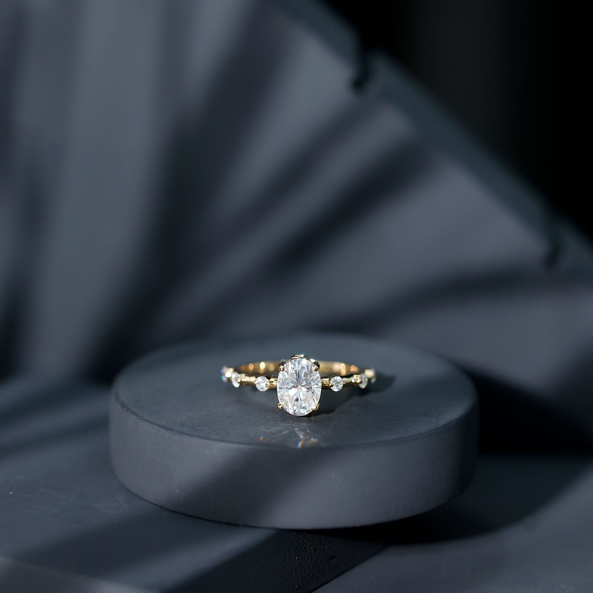 1.2 Carat Lab Grown Diamond Oval Solitaire Engagement Ring